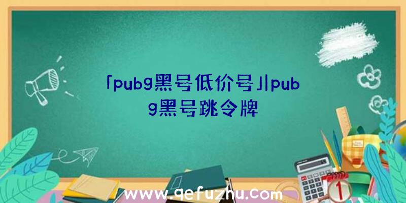 「pubg黑号低价号」|pubg黑号跳令牌